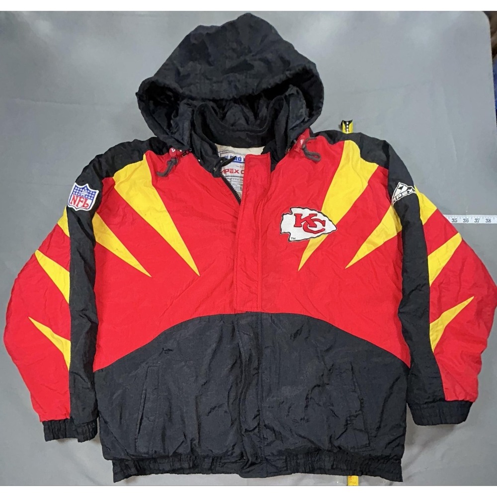 Vintage Kansas City Chiefs Jacket Mens XL Red NFL Football Apex One Pro Line 90s